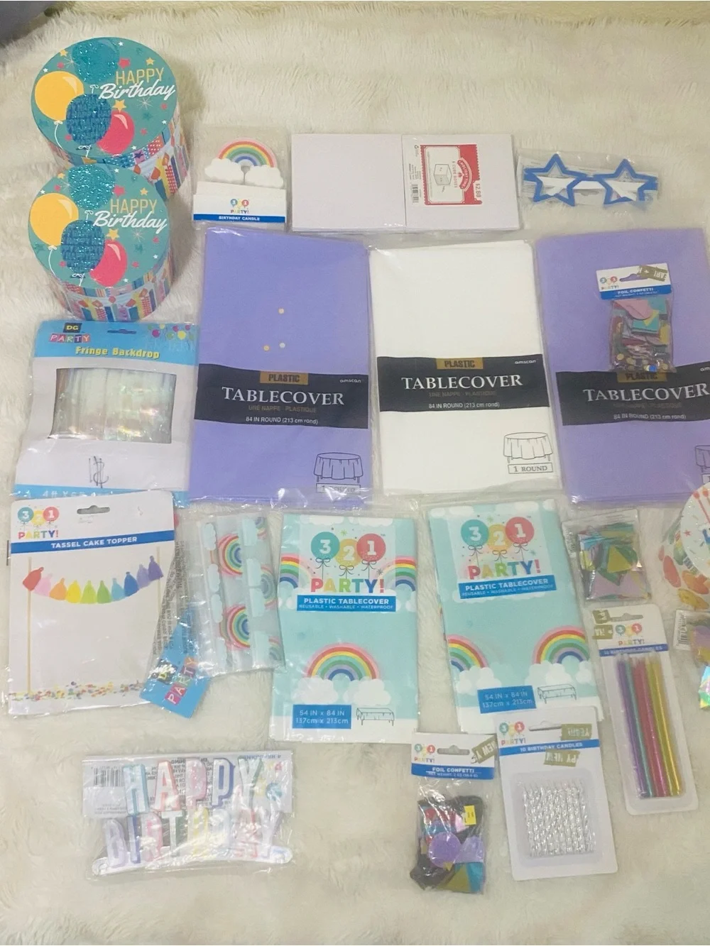 321 Party coordinated rainbow